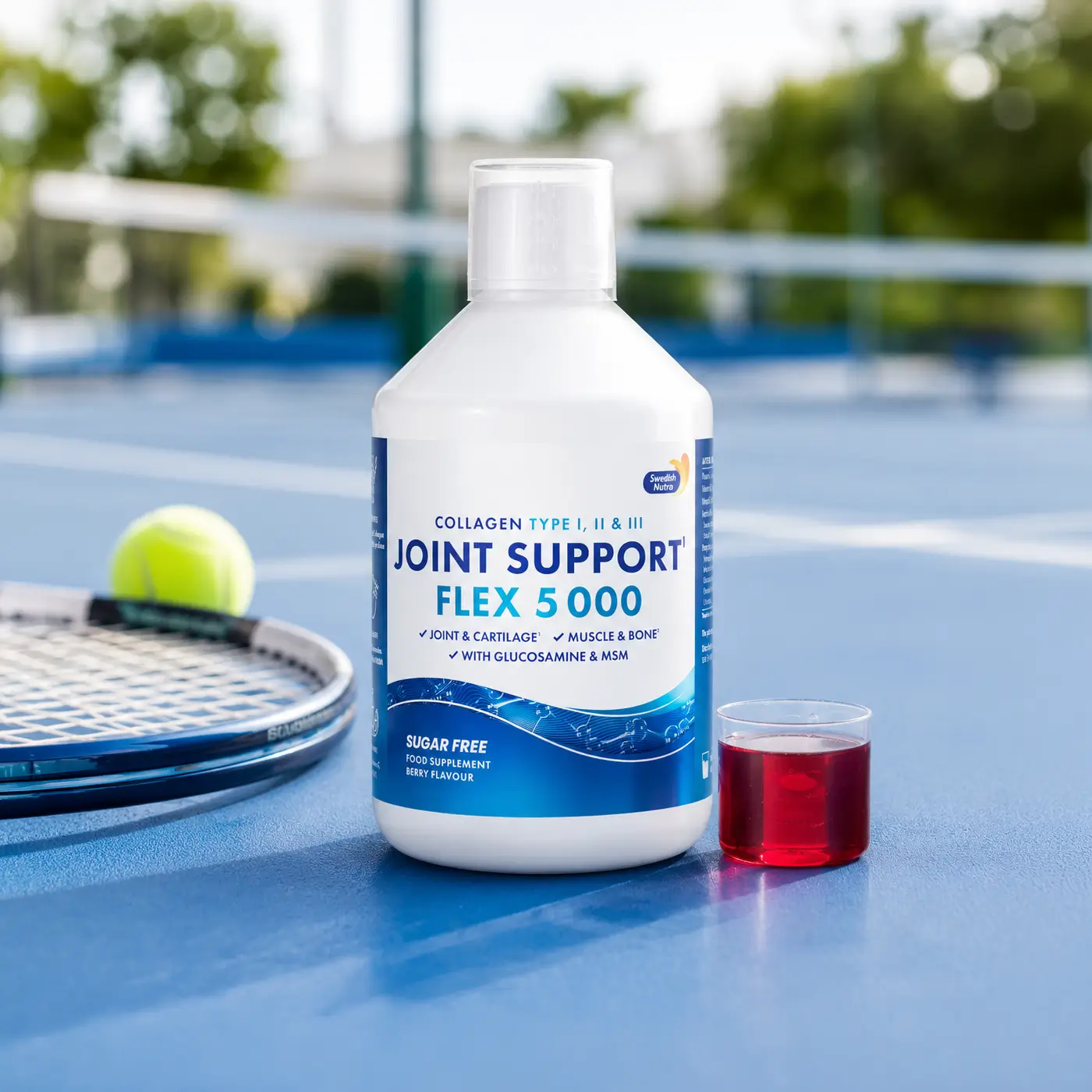Joint support flex – colagen lichid hidrolizat tip 1,2 si 3 cu 5000mg – sticlă cu 500 ml
