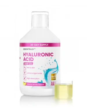 Acid hialuronic lichid cu 100 mg per doza zilnică + vitamina c + siliciu – produs vegan - 500 ml