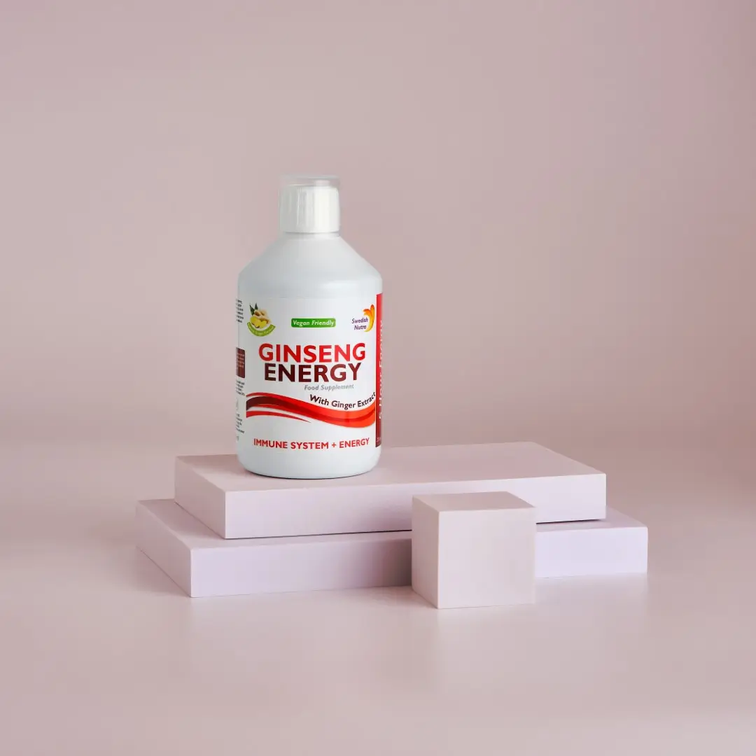 Ginseng siberian super concentrat + panax ginseng + ghimbir pentru energie, vitalitate si tonus