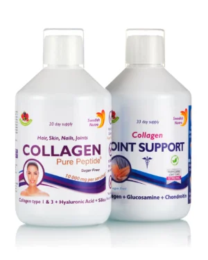 Pachet beauty + dureri articulații - colagen lichid tip 1 și 3 cu 10. 000mg + colagen joint support cu 5000mg