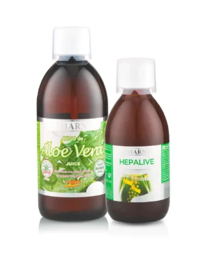 Pachet detoxifiere ficat + gastrointestinal - suc aloe vera + hepalive