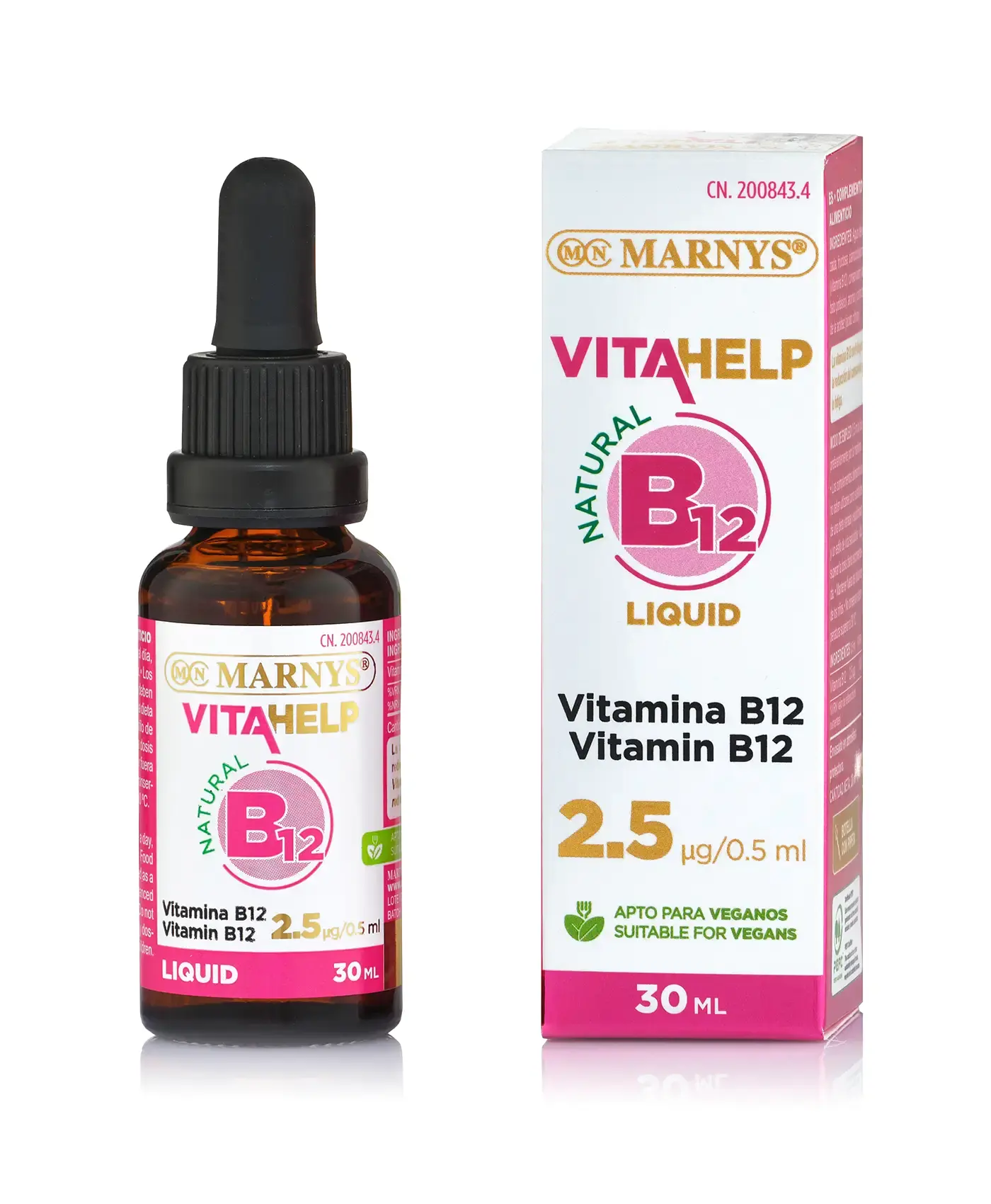 vitamina b12 Vitamina B12 Lichidă 2.5 mcg (Ciancobalamină) – Produs Vegan – 30 ml