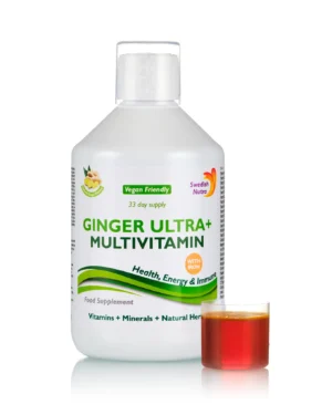 Ginger ULTRA+ Multivitamine, 100% Vegan - sticlă cu 500 ml