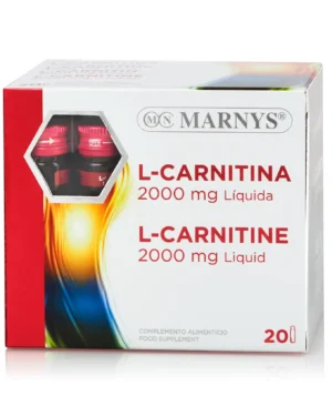 L-carnitină lichidă 2000 mg pentru arderea grăsimilor și sistem muscular, 100% vegan – 20 fiole