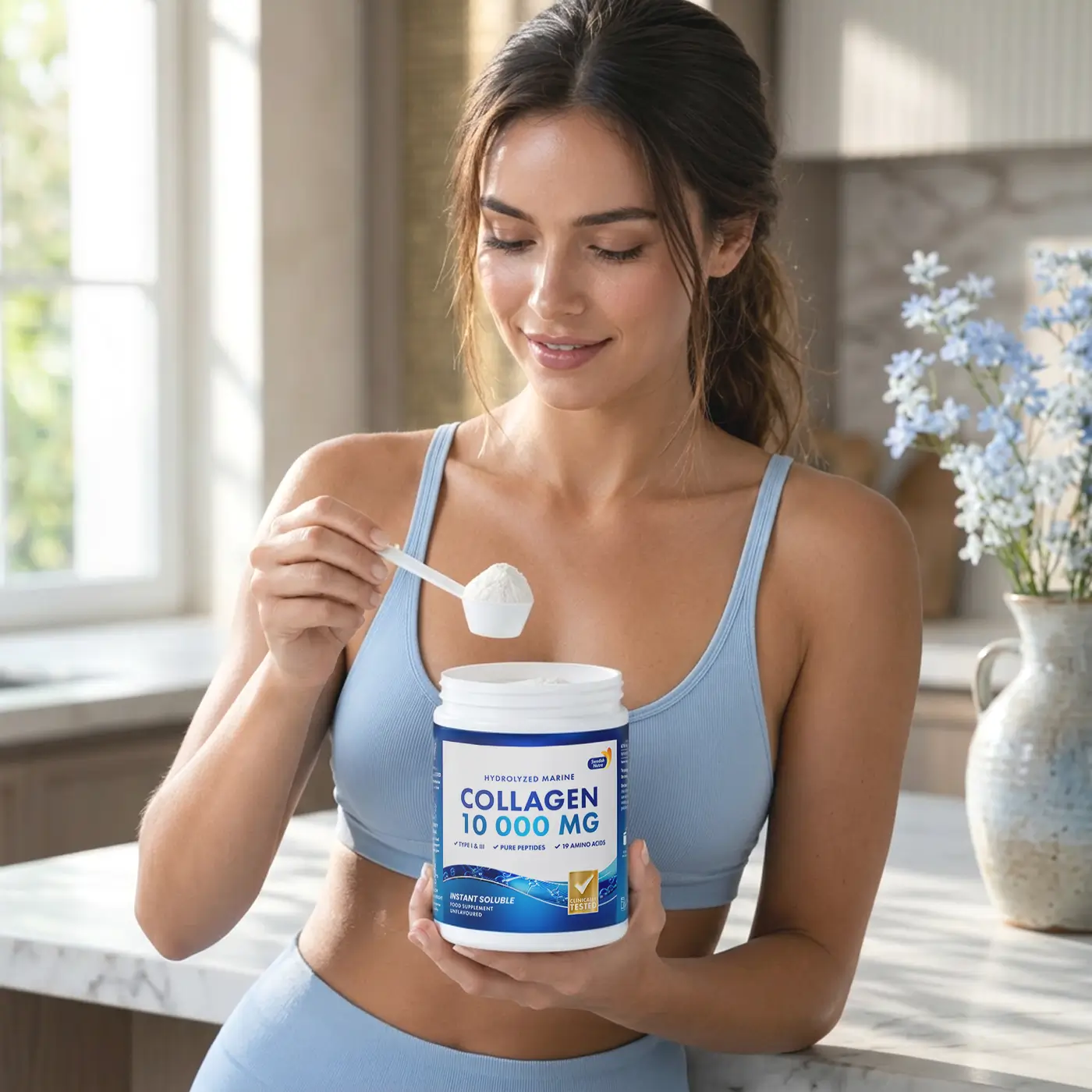 Colagen marin hidrolizat pulbere tip 1 si 3 cu Colagen marin hidrolizat pulbere tip 1 si 3 cu