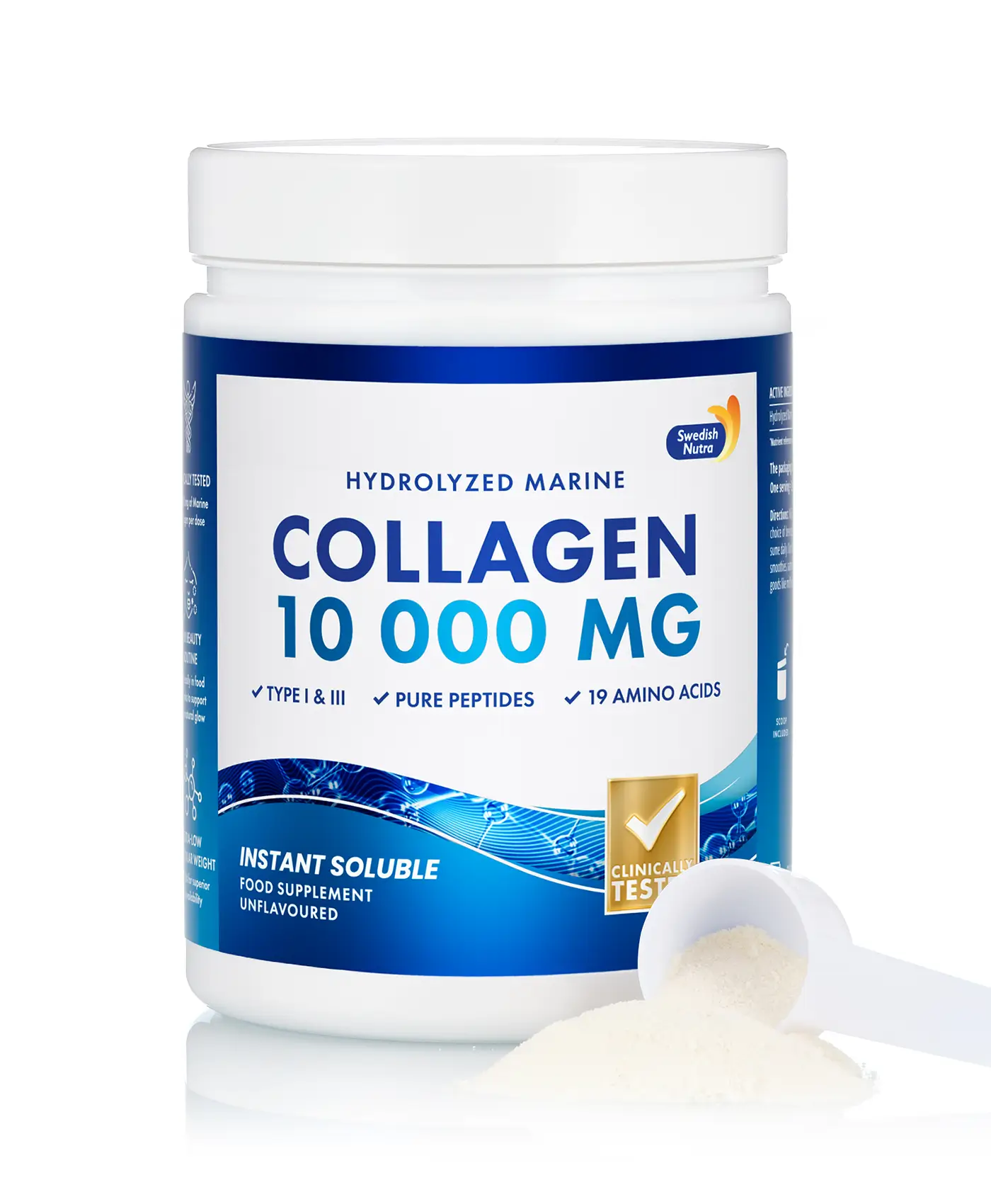 Fish colagen hidrolizat pulbere tip 1 si 3 cu 10. 000mg - 300g