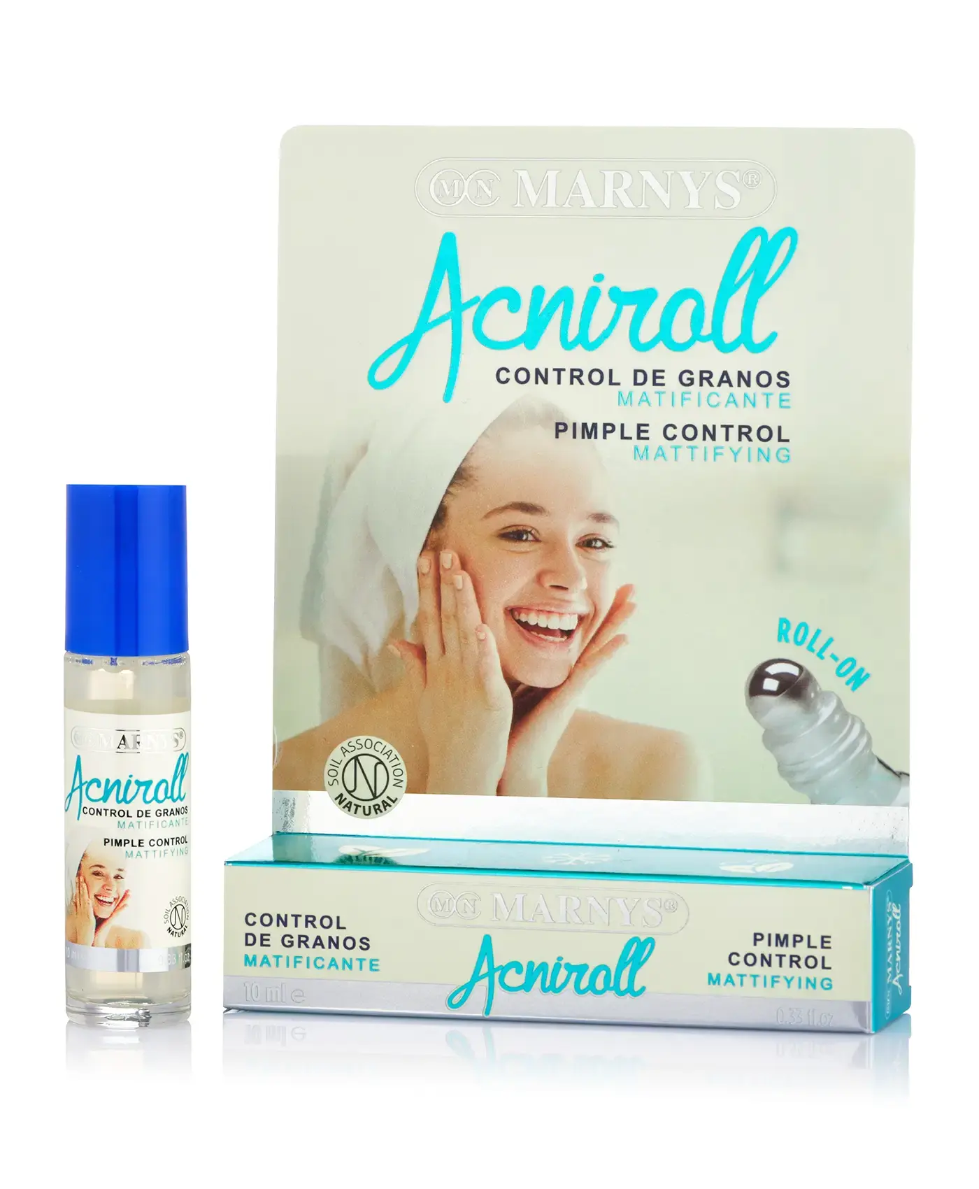 dispozitiv de sters geamuri AcniRoll – Dispozitiv pentru Controlul Acneei și Protejarea Tenului – Produs BIO – 10 ml