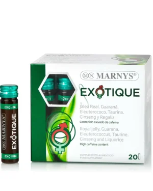 Exotique cu 5 energizanți – ginseng siberian + panax ginseng + lăptișor de matcă + guarana + taurină pentru revigorare, vitalitate și reducerea oboselii – 20 fiole - imagine 3