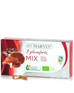 Mix de ciuperci β-glucanforte: reishi + maitake + shiitake – produs bio, 100% natural – 30 capsule