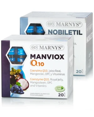 Pachet anti-oxidant, anti-aging, memorie și concentrare: manviox q10 + nobiletil