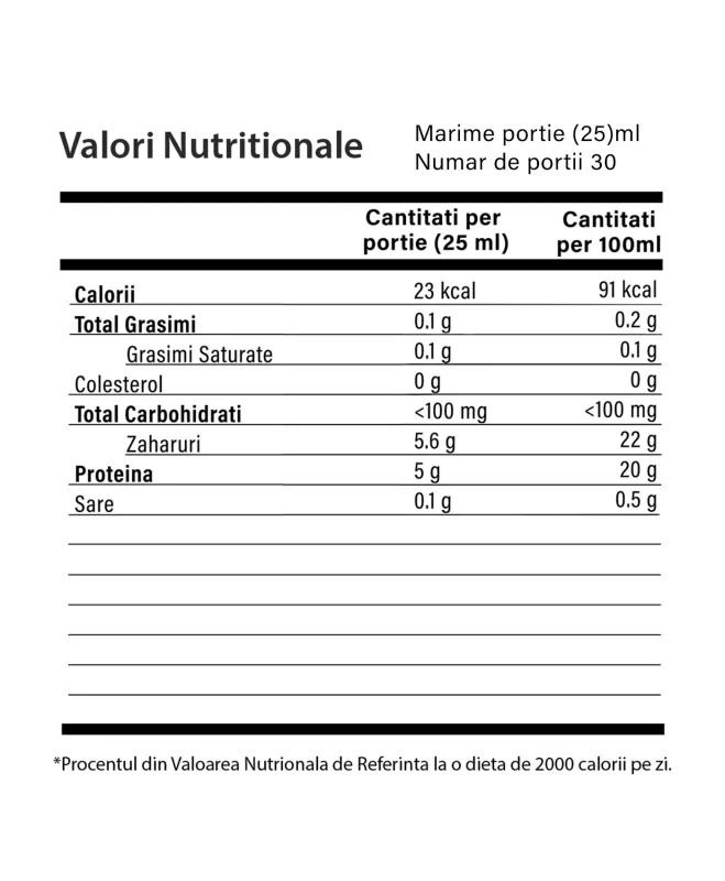 Valori Nutritionale - 7V Energy Shot – 30 Fiole