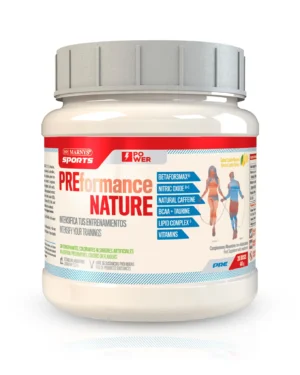 PREformance NATURE – Supliment Pre-Workout cu Cafeină Naturală + Guarana + Taurină + Colină + L- carnitină + Beta-alanină + BCAA + B Complex – Cutie cu 480 g (20 Serviri)