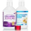 Pachet Beauty Reducere Balonare si Reglare Tranzit - Colagen Lichid Hidrolizat Tip 1 si 3 cu 10.000 Mg Probiotic Lichid