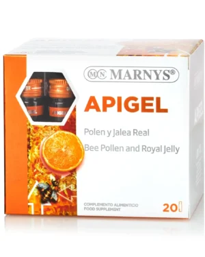 Apigel – lăptișor de matcă + polen de albine – reducerea oboselii, energie, imunitate, reglare apetit – 20 fiole