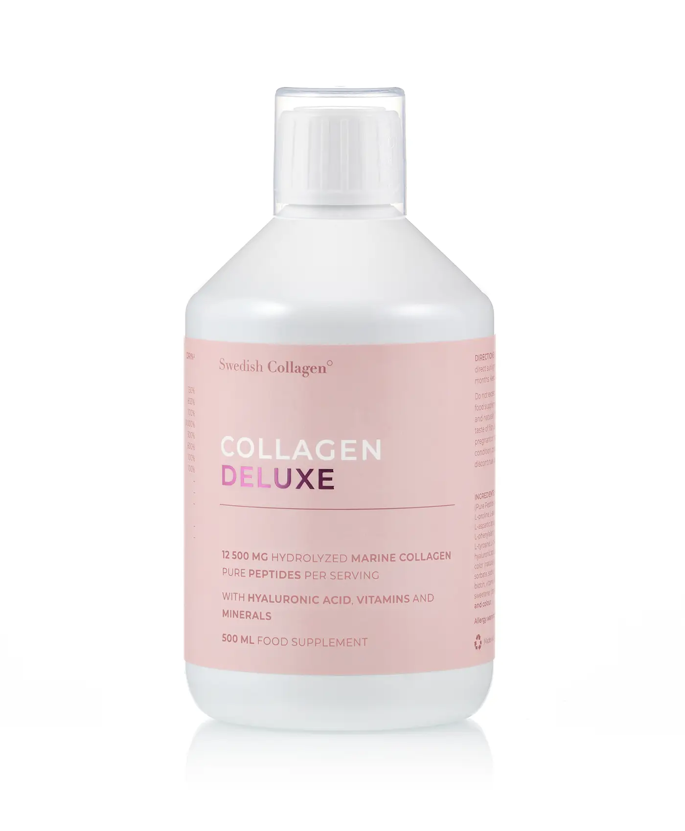 Colagen deluxe – colagen marin hidrolizat lichid cu 12. 500 mg – sticlă cu 500 ml