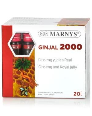 Ginjal 2000 cu lăptișor de matcă + ginseng + vitamina c pentru energie, vitalitate, rezistență și protecție imunitară – 20 fiole