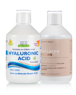 Pachet îngrijire ten potrivit pentru vegani Colagen vegan + Acid Hialuronic