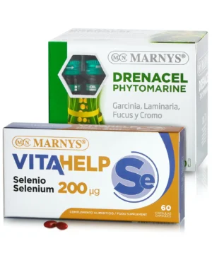 Pachet pentru Buna Funcționare a Glandei Tiroide: Drenacel Phytomarine + Seleniu VITAHELP 200 mcg