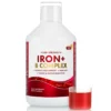 Fier Lichid – Complex cu 15 Ingrediente Active – Fier + Vitamina C + Complex B + Acai + Afine + Mix de Fructe și Verdețuri – Produs Vegan – 500 ml