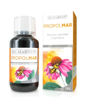 PROPOLMAR – Sirop cu Propolis purificat 2000 mg + Laptisor de Matca + Echinaceea + Vitamina C pentru sanatatea sistemului respirator si imunitate – Produs din ingrediente 100% naturale – Flacon cu 125 ml