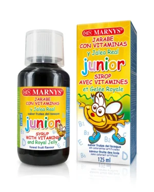 Junior multivitamin – sirop cu laptisor de matca + 12 vitamine pentru dezvoltarea si imunitatea copiilor – produs 100% natural – sticla cu 125 ml