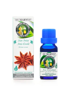 Anason Stelat 15ml, Ulei Esential MARNYS, 100% Natural si Pur, Chemotipat (Star Anise)