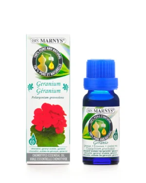 Geranium (Mușcată) 15ml, Ulei Esential MARNYS, 100% Natural si Pur, Chemotipat (pelargonium graveolens)