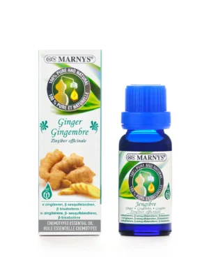 Ghimbir 15ml, Ulei Esential MARNYS, 100% Natural si Pur, Chemotipat (Ginger)
