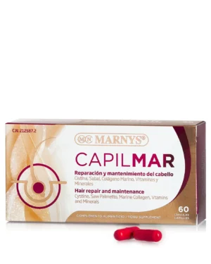 CAPILMAR - Extract de Sabal + Colagen + Keratina + Cistina + Vitaminele B + Minerale pentru cresterea si regenerarea parului - 60 capsule