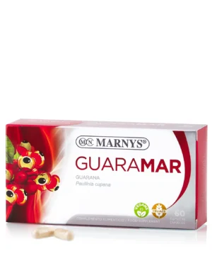 GUARAMAR – Guarana (Paullinia cupana) 500 mg – Solutia Naturala pentru Ameliorarea Oboselii – 100% Natural – 60 Capsule