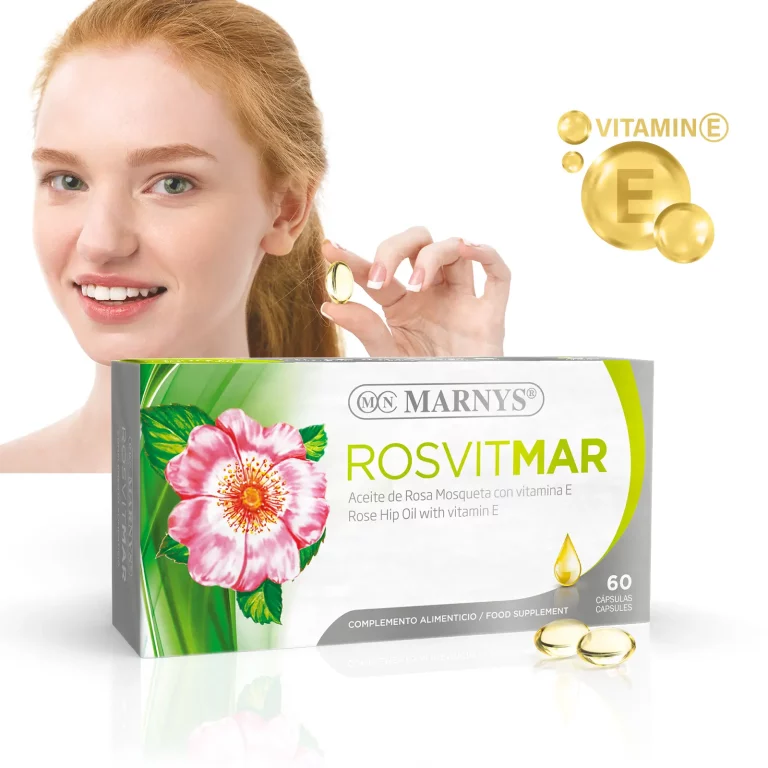 Rosvitmar – ulei de macese (rosehip) si vitamina e pentru hidratarea si stralucirea tenului – 60 gelule Rosvitmar – ulei de macese