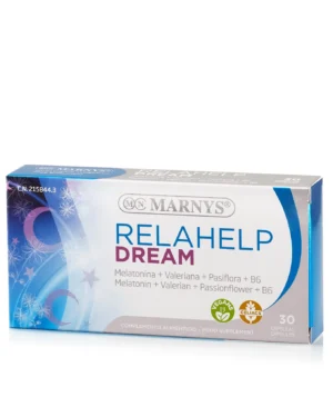 Relahelp dream cu melatonina + valeriana + floarea pasiunii + roinita + vitamina b6 pentru somn odihnitor, relaxare si stare de bine – produs vegan - 30 capsule