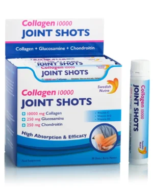 Joint shots - 30 shots - colagen lichid hidrolizat de tip 1, 2 și 3 cu 10. 000mg + glucozamină sulfat + msm + condroitină + turmeric + ceai verde + vitamina b12, c și d3