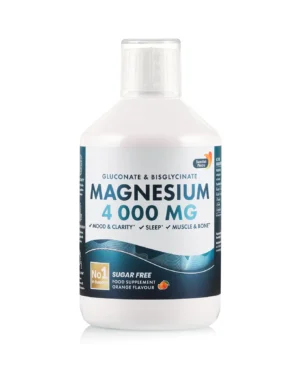 Magneziu 4000 mg gluconat + bisglicinat cu vitaminele c + d3 + aminoacizii - sticla 500 ml