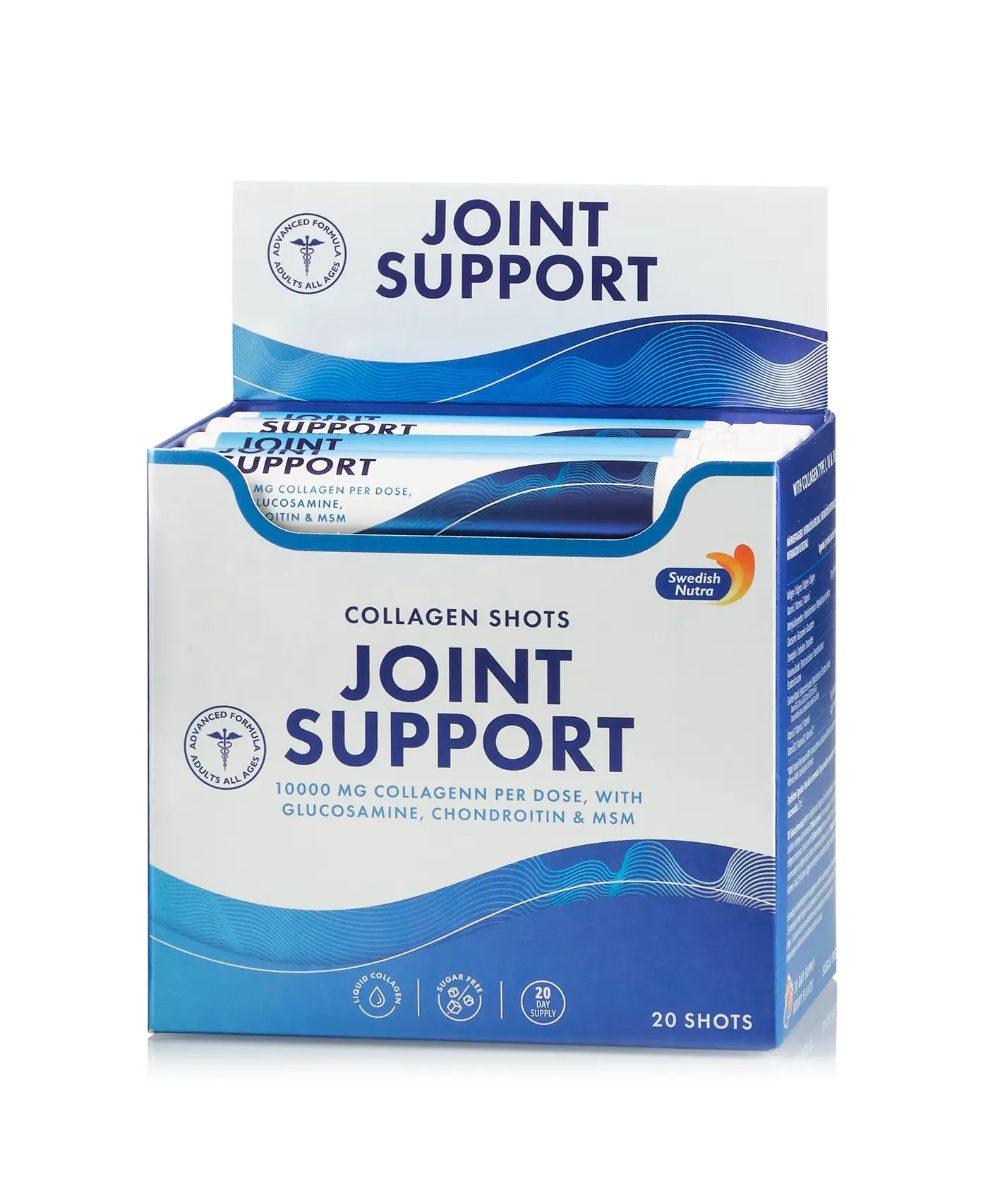 Joint support shots – colagen lichid hidrolizat tip 1, 2 si 3 cu 10. 000 mg - 20 fiole cutie