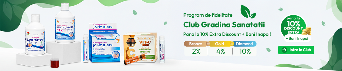 Program fidelitate club gradina sanatatii - extra discount pana la 10% + banii inapoi