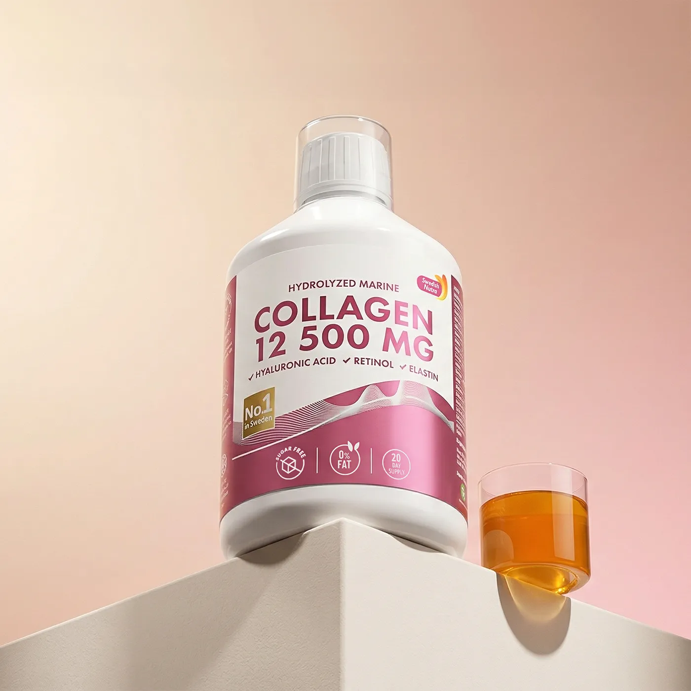 Colagen-marin-hidrolizat lichid 12. 500 mg - sticla 500 ml