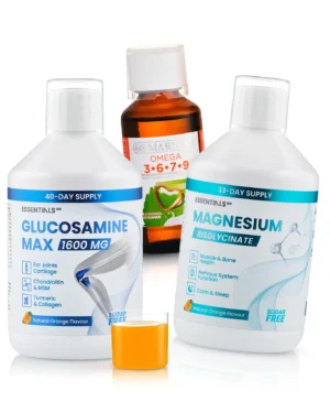 Flexibilitate Naturală – Trio Articulații Plus - Glucosamine Max - Magneziu - Omega 3 6 7 9