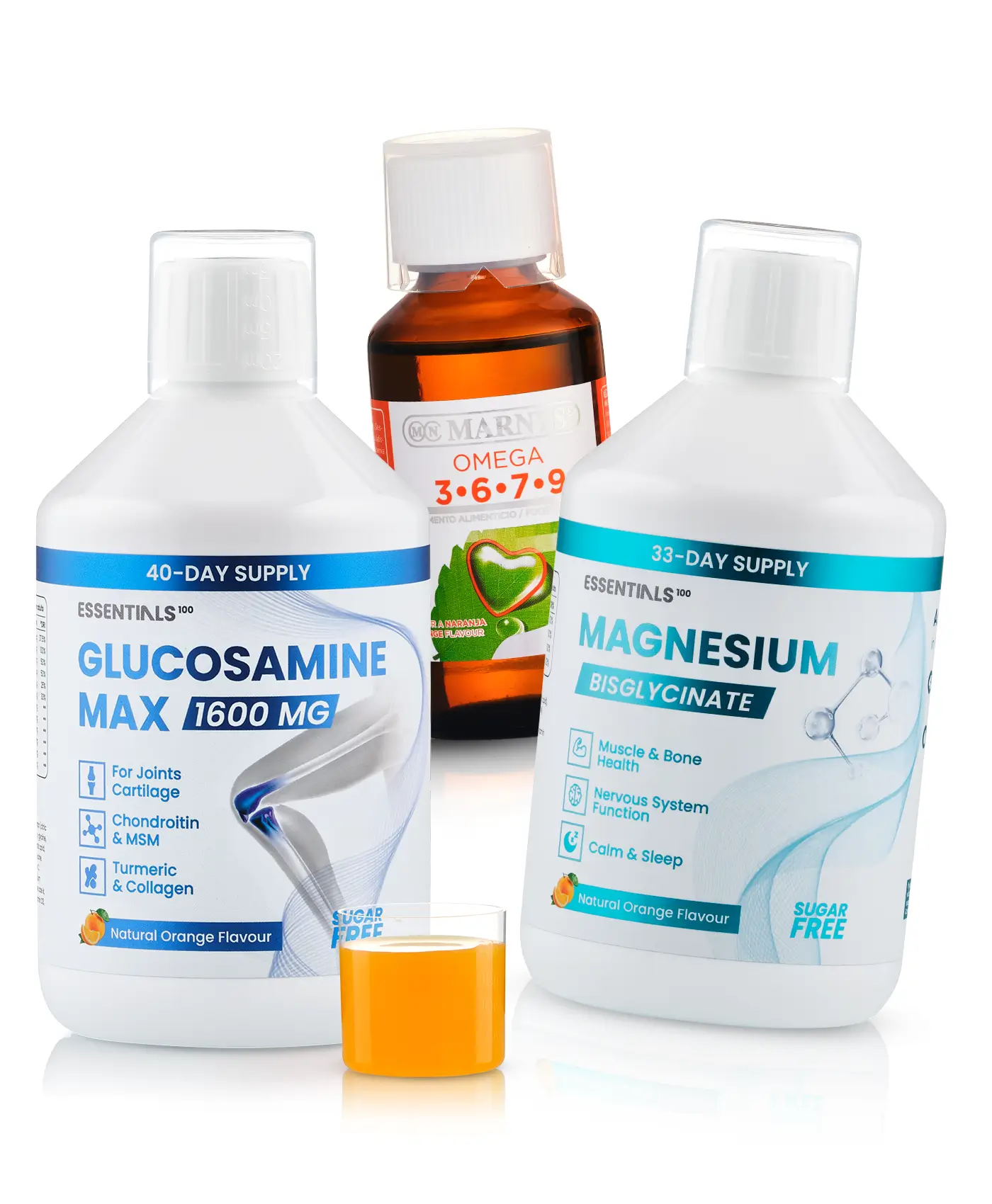 Flexibilitate naturală – trio articulații plus - glucosamine max - magneziu - omega 3 6 7 9