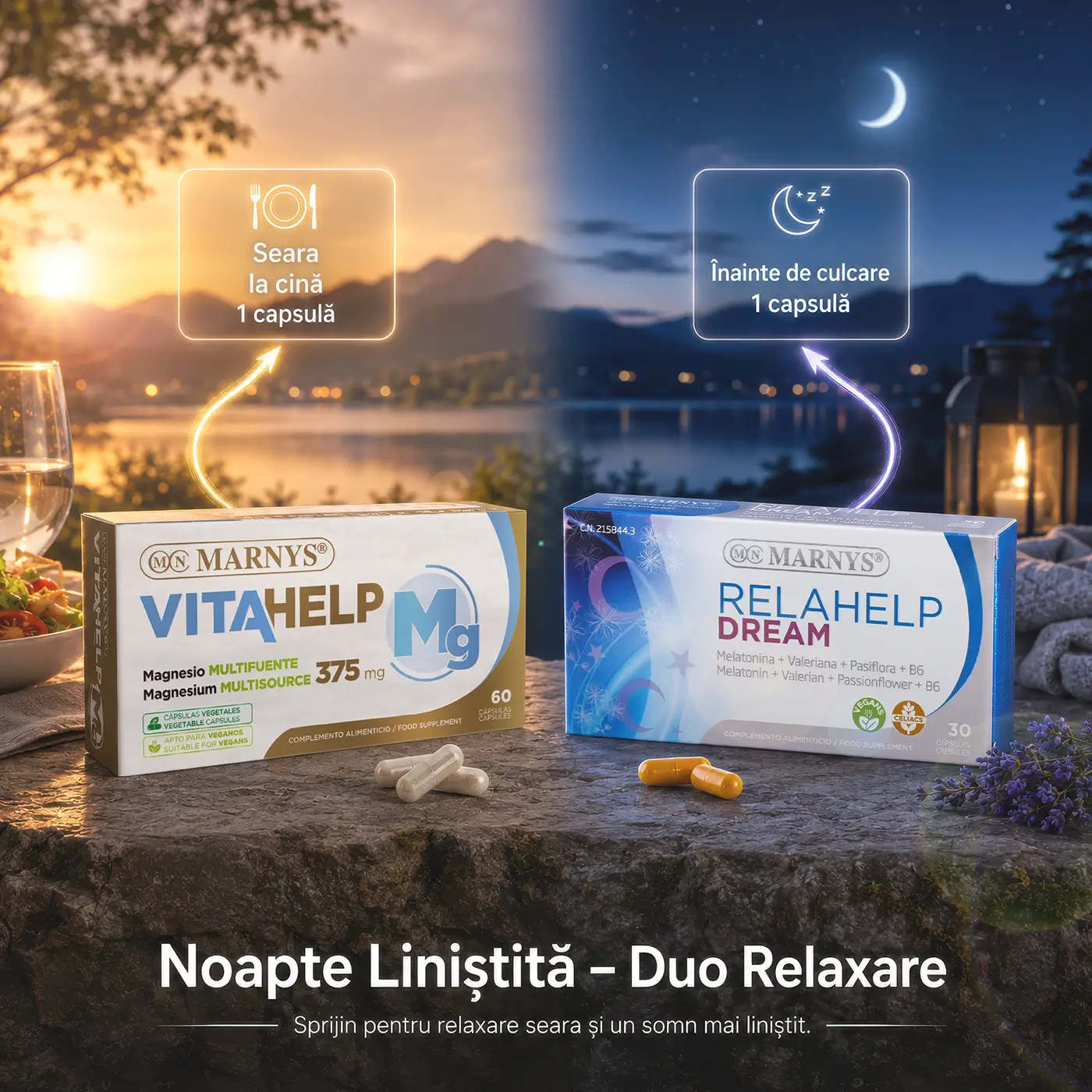 Noapte liniștită – duo relaxare administrare