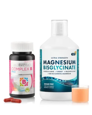 Pachet Minte Limpede - Complex B Max 60 capsule + Magneziu 4000 - 500 ml