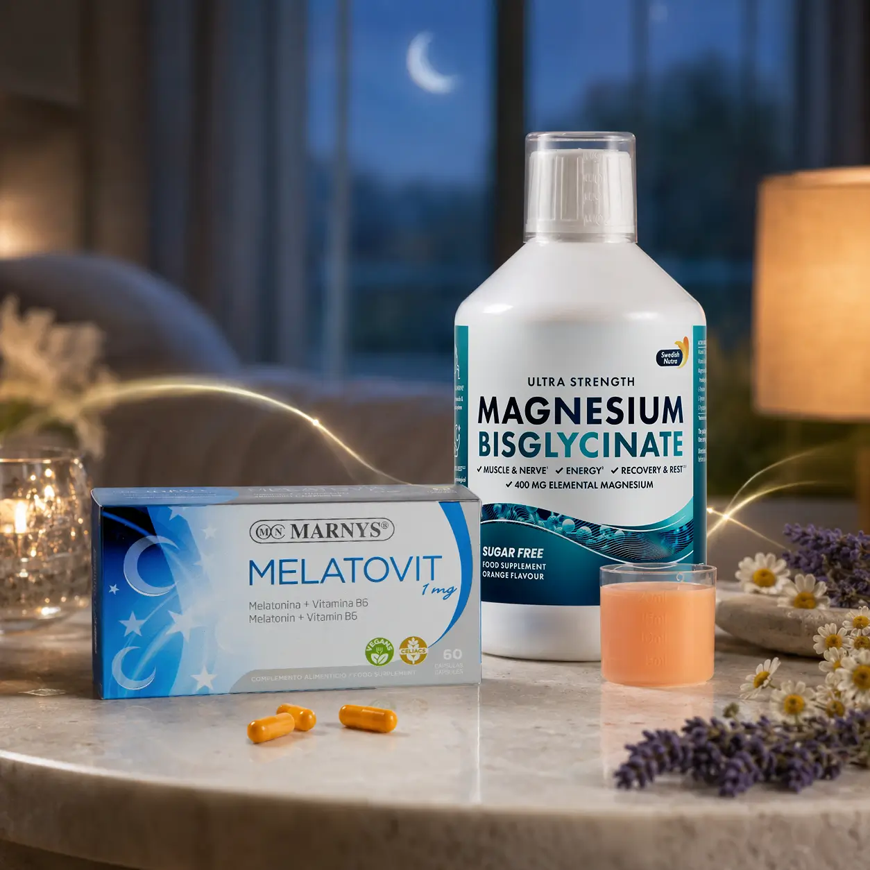 Pachet somn profund magneziu bisglicinat + melatovit capsule Pachet somn profund magneziu bisglicinat + melatovit capsule