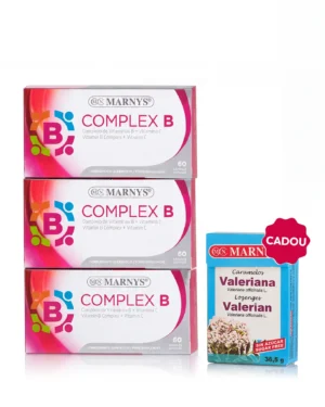 Flash Energie & Stres- 3 cutii × Complex B + Cadou Bomboane cu Valeriană