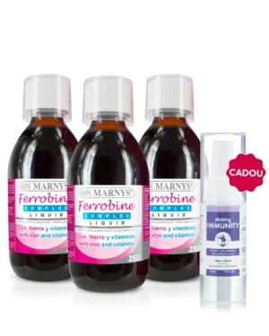Flash Fier - 3 sticle × Ferrobine Max 250ml + Cadou Spray Imunitate Puternica