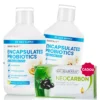 Flash Floră Intestinală - 2 sticle × Probiotic Lichid + Cadou Neocarbon (cărbune activ + anason + mentă)