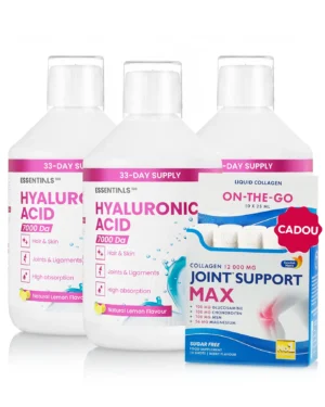 Flash Hidratare & Mobilitate - 3 sticle × Acid Hialuronic Lichid + Cadou Joint Support Max 10 fiole