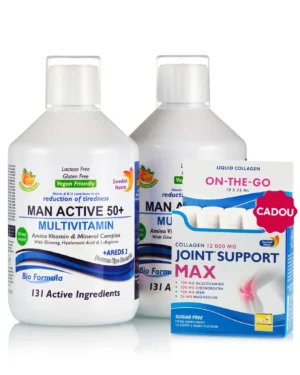 Flash Man Active 50+ - 2 sticle × Multivitamine Man Active 50+ + Cadou Joint Support Max 10 fiole
