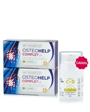 Flash Oase 60+ - 2 cutii × Osteohelp Complet ER + Cadou Gel Vitamina C+D NORVITA