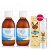 Flash Oase Puternice - 2 sticle × Osteohelp Complex Lichid + Cadou Spray D3 Copii NORVITA