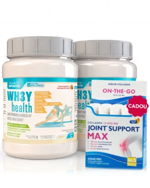 Flash Recuperare - 2 cutii × WHEY Health 5 surse proteine + colagen + Cadou Joint Support Max 10 fiole